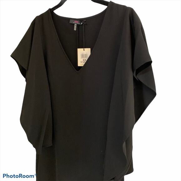 Trina Turk Dress Hiroshi Flutter Sleeve V-Neck NWT XS Style TT198013 - Picture 7 of 12